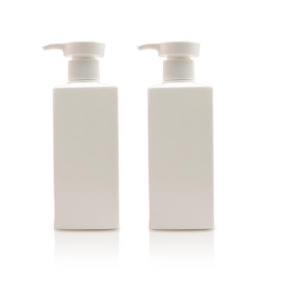 China Custom Personal Care Lotion Bottle 500ML Square HDPE Bottles Environmental for sale