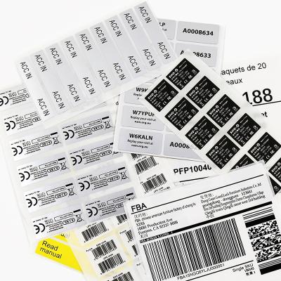 China Systematic Barcode Label Label Variable Information Serial Number Printing Paper Sticker for sale