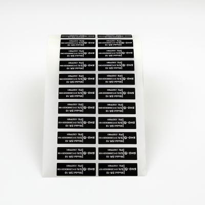 China Barcode Barcode Label Sticker White On Black Reverse Print for sale