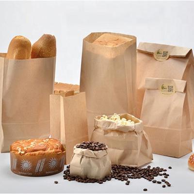 China Custom Recyclable For Food Grade Kraft Paper Bag Recycled Brown Paper Bag With Logo Printed Kraft Paper Bag for sale