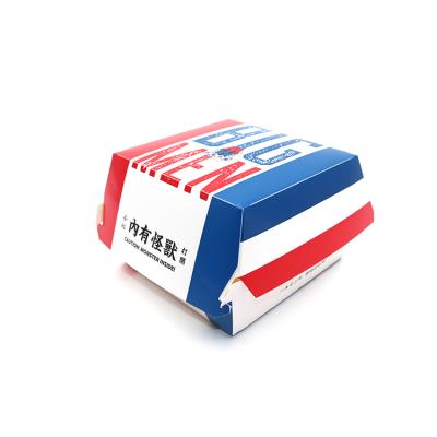 China Recyclable Brown Kraft Paper Hamburger Box For Fast Food Package for sale