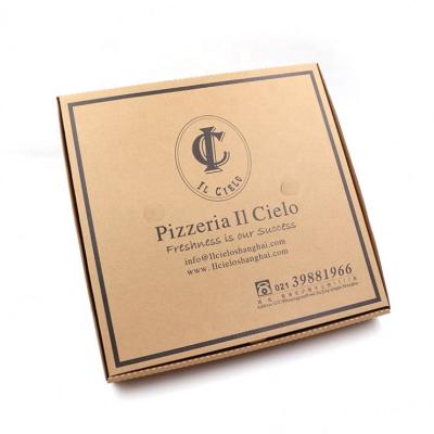 China Recyclable Custom Design Food Box Corrugated Brown Paper Pizza Box for sale