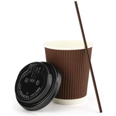 China 12Oz/16Oz/20Oz Recyclable Disposable Hot Drink Coffee Paper Cup With Lid And Sleeve for sale