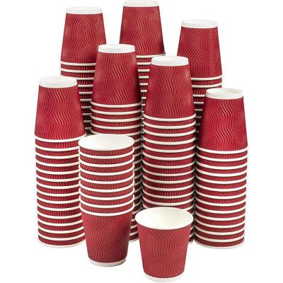 China Recyclable Premium Quality Disposable Hot Cold Drink Double Wall Coffee Paper Cups for sale