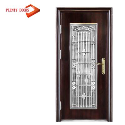 China Modern Exterior Doors Patterns Steel Wrought Iron Gate Home Base Track Designs for sale