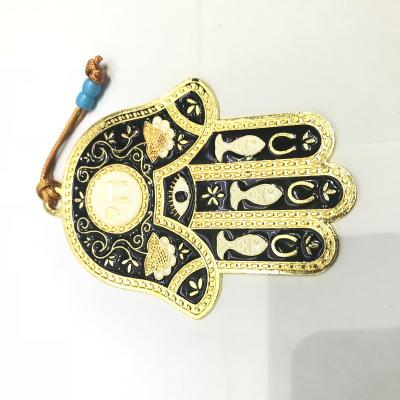 China New Fashion Gold Color Religious Hamsa Hand Fatima Palm Pendant For Women Ornament for sale