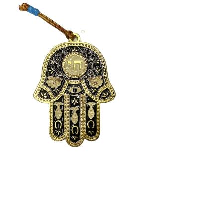 China New Fashion Gold Color Religious Hamsa Hand Fatima Palm Pendant For Women Ornament for sale