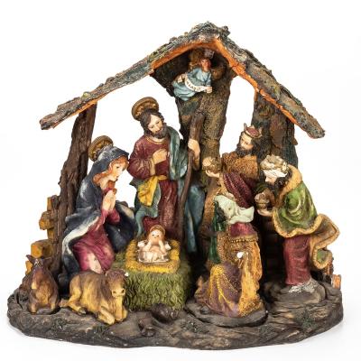 China Religious antique Polyresin nativity figurine set, resin nativity scene figurines for sale