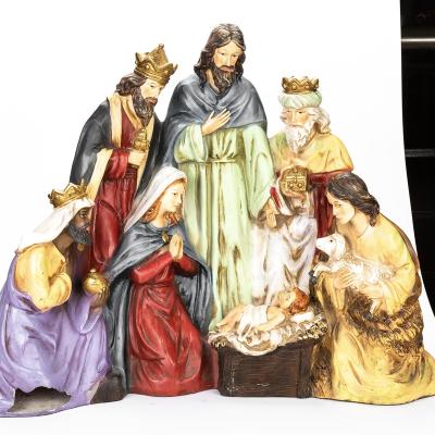 China Antique Europe Polyresin nativity figurine set, resin nativity scene figurines for sale