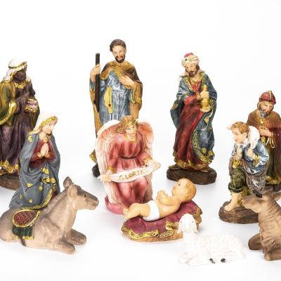 China Antique Europe Polyresin nativity figurine set, resin nativity scene figurines for sale