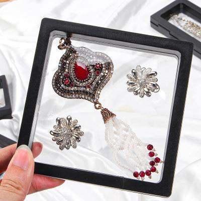 China Jewelry Display PE Membrane Suspension Box , Transparent Film Floating Jewelry Case for sale