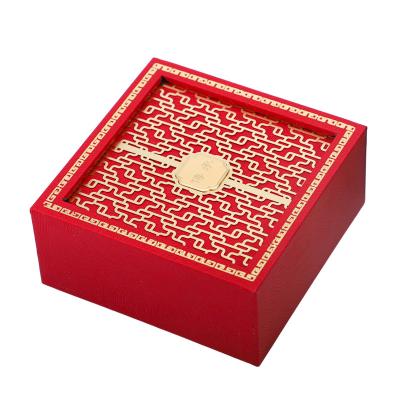 China Logotipo del cliente Estilo chino Brazalete rojo Caja de embalaje para regalo festivo en venta