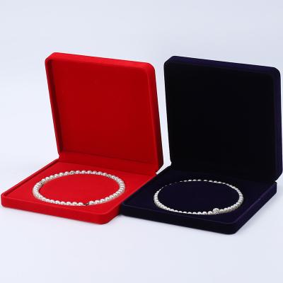 China En forma personalizada, caja de joyería de terciopelo suave y elegante, cuadro de joyería de collar de perlas. en venta