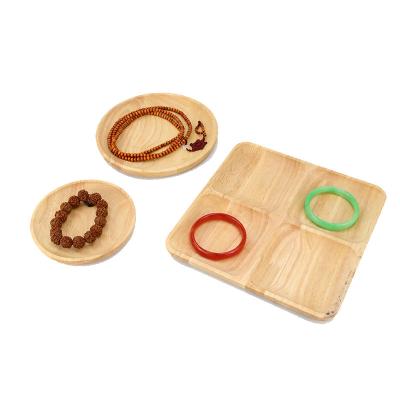 China Meerdere vormen Juwelen Display Plaat Houten Armband Display Exhibition Tray Te koop