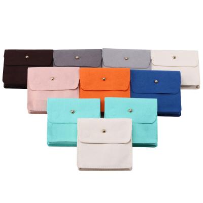 China Upscale Anti-scratch mini fluweel sieraden zakjes Flip open luxe kleine fluweeltasjes Te koop