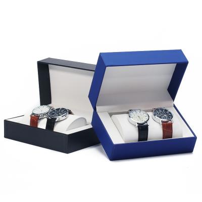 China Multi Function Dual Pack Hard Paper Watch Box DustProof Luxury Packaging Case for sale