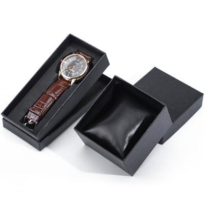 China Linen Texture Noble Soft PU Leather Watch Packaging Case Luxury Storage Box for sale