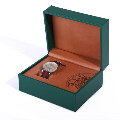 China Eye-Catching Internal Printing Faux Leather Luxury Watch Packaging Box for Gift for sale