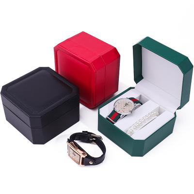 China Octagonal Leather Watch Storage Case Multiple Compartments For Gift Packaging for sale