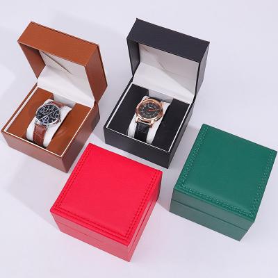 China High-End PU Leather Watch Storage Box with Wooden Internal for Luxury Packaging for sale