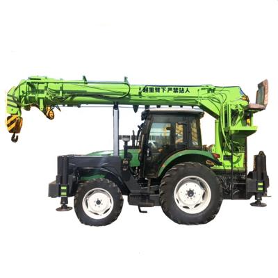 China TRUCK Hot Selling 8ton CRANE Tractor Lifting Crane Power Pole Erection Machine for sale