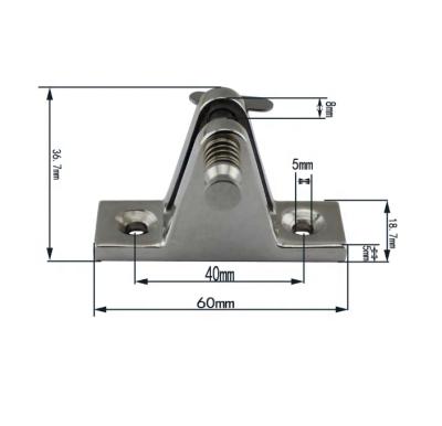 China 4PCS 316 Stainless Steel Pontoon Deck Hinge With Quick Release Pin Heavy Duty Yacht Boat Deck Hinge Hardware for sale