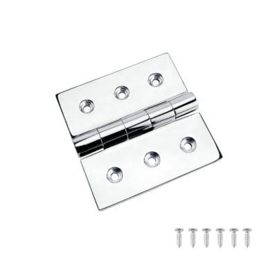 China Marine Hardware Boat Yacht Accessories 316 Stainless Steel Boat Caravan RV Deck Hinge Closet Cabinet Drawer Door Strap End Hinge 100*100mm Cast Furniture Hardware for sale