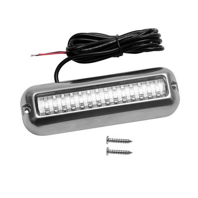 China Underwater Pontoon Marine Ship Boat Accessories Light Marine Light Waterproof Pontoon 42LED 80W 538LM Stainless Steel Boat Transom Light for sale