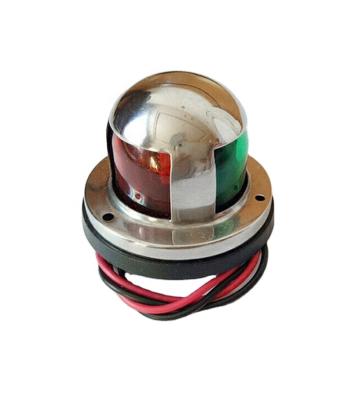 China 12V 304 Stainless Steel Pontoon 12V 304 Stainless Steel Marine Boat Yacht LED Bow Navigation Lamp Signal Light Alarm Lights Red and Green IP65 for sale