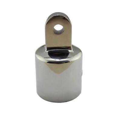 China 316 Stainless Steel Pipe Eyelet Cap Bimini Top Hardware Marine Boat Yacht External Eye End Awning Canopy Tube End Fitting for sale