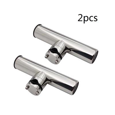 China Pontoon Boat Fishing Rod Holder Stainless Steel Marine Boat Yacht Accessories Mirror Polish Rod Holder Fishing Hardware for sale