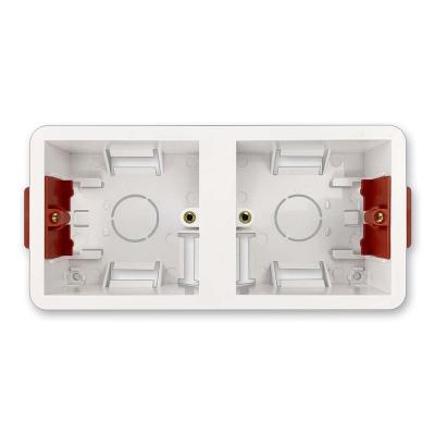 China For Double Frame Switch And Socket 2 Strip Dry Liner Box For Gypsum Board Plasterboard Drywall 35mm Depth Wall Switch Box Wall Socket Cassette for sale