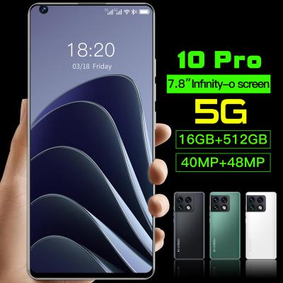 China PRO 7.8inch M11 10 Fingerprint Smartphones 16GB RAM 512GB ROM Android 10 Dual SIM Deca Core Face ID Smart Phone 6800mAh Cellphone for sale