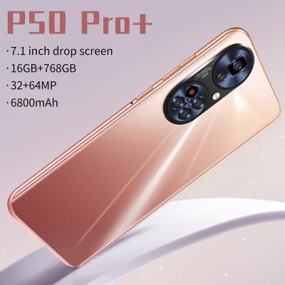 China WIRELESS CHARGE 7.1inch P50 pro Smartphone 4G 5G unlock smart phone 16GB 768GB Huwai mobile original cells Android cell phone for sale