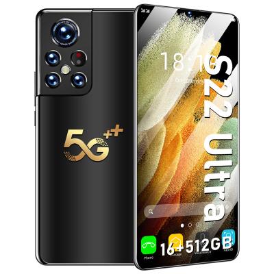 China Unlocked Dual SIM Card Smartphone Cell Phone S22 16+512GB Android Cell Phones Ultra Full Screen for sale