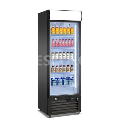 China Factory Single-Temperature Display Freezer Glass Door Supermarket Fridge Upright Soft Drink Fridge With Good Quality for sale