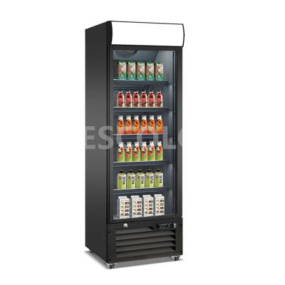 China Refrigerated Single-temperature Supermarket Display Fridge Glass Door Beverage Merchandiser Fridge for sale