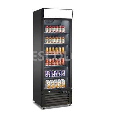 China Single-temperature Cold Door Display Drinks Fridge Supermarket Chain Shops Upright Glass Display Refrigerator for sale