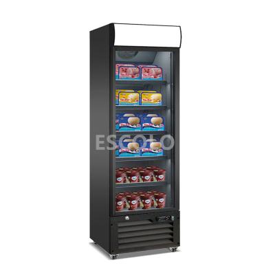 China Energy Efficiency Commercial Single Doors Display Glass Door Refrigerator And Freezer Refrigeration Equipment for sale