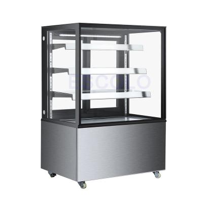 China Large Cake Single-Temperature Commercial Refrigerator Showcase Vertical Glass Door Refrigerator for sale