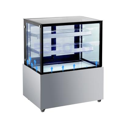 China Commercial Single-temperature Open Sandwich Showcase Pastry Bakery Refrigerator Showcase for sale