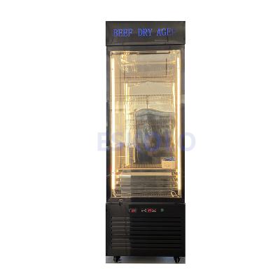 China Single-Temperature Commercial Single Door Transparent Glass Beef Dry Ager Cabinet for sale