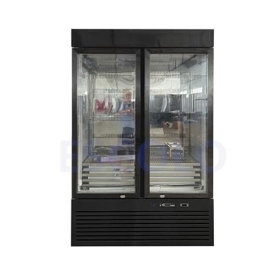 China Commercial Single-Temperature Double Door Vertical Meat Aging Refrigerator for sale