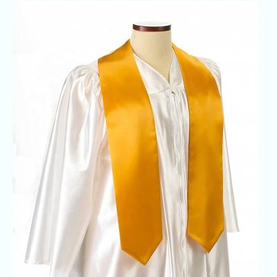 China 2023 Polyester Fashion Yellow Graduation Stole Honor Stole For Graduation Events for sale