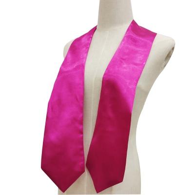 China 2023 Polyester Fashion Pink Graduation Stole Honor Stole For Graduation Events for sale