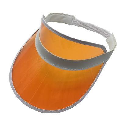 China Multicolor Transparent Plastic Women Sun Hat Golf Sun Visors Covers UV Protection Visor Hat for sale