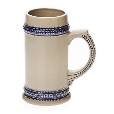 China Good Quality 22oz Stocked Customized Mug Blank Sublimation Beer Stein With Blue Green Brown Belt Heat Press Coated Printing for sale