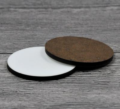 China Shape Blank Fridge Magnet With DIY Sublimation Printing MDF Magnet Round for sale