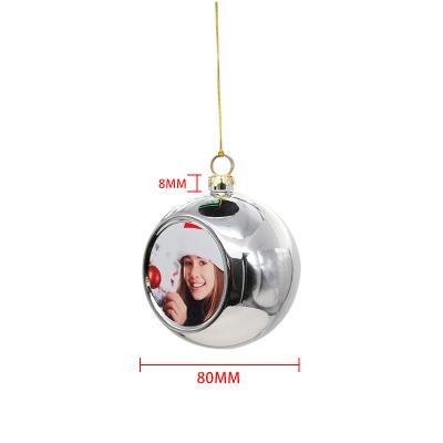 China Plastic Sublimation Masks Ball 8cm Colorful Clear Home Christmas Lighted Decoration Ornament Christmas Plastic Aluminum Ball Large for sale