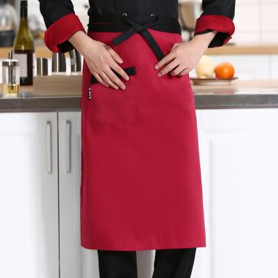 China Hotel Coffee Neck Drink/Food Chef Apron Half Halter Restaurant Waiter Western Coveralls Apron for sale